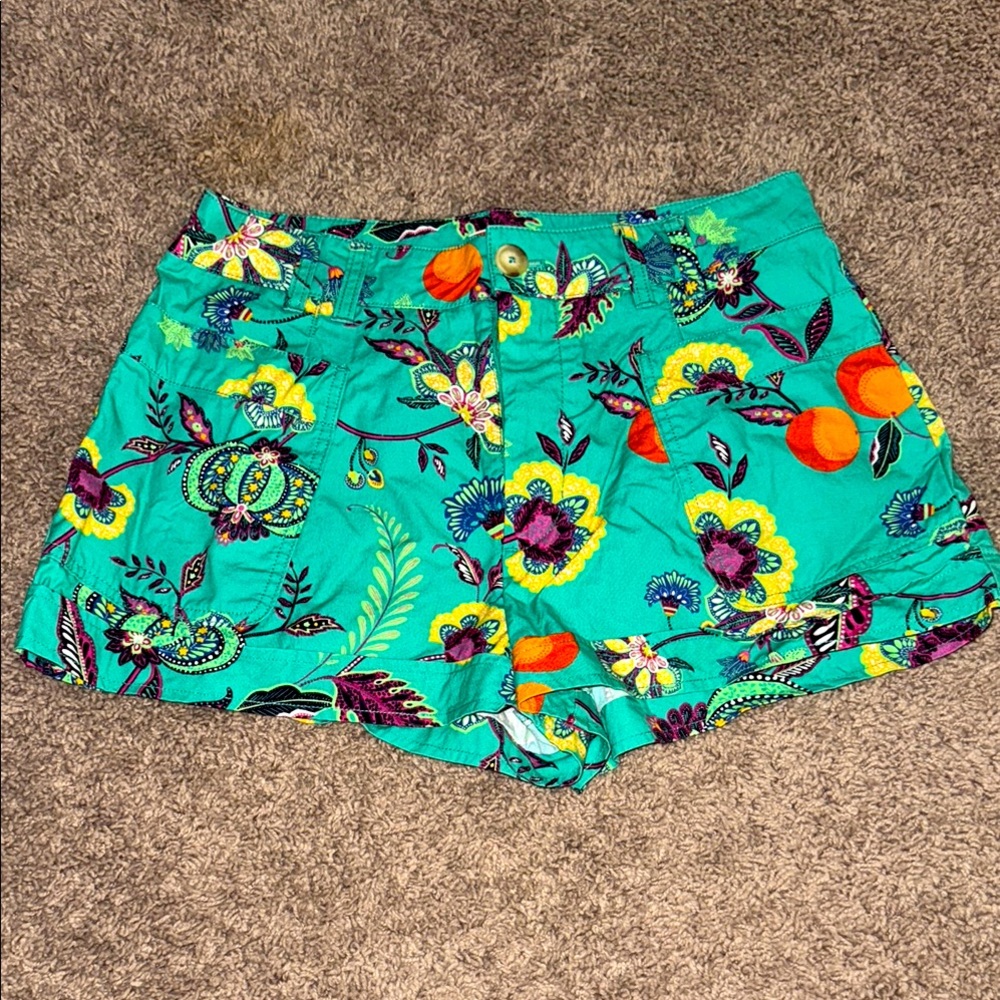 Maeve Anthropologie belted cuff shorts